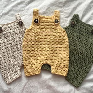 Handmade Crochet Cotton Baby Overalls