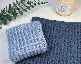 Crochet Dishcloth & Washcloth Pattern: Modern Textured Design (PDF Pattern)