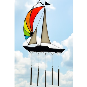 Sail Boat Suncatcher Pattern PDF – Stained Glass Sea Amimal Design, DIY Window Hanging Template, Digital Download for Glass Art