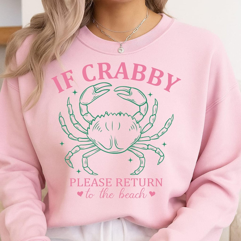Coastal Svg Png, If Crabby Return To The Beach Svg, Sublimation Design, Coastal Sublimation, Cut File For Cricut, Gift For Her, Digital File