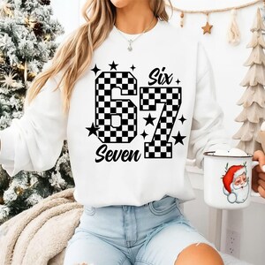 Checkered 67 Svg, 67 Checkered Png, 6 7 Checkered, 67 Cute Svg, Unique 67 Png, Six Seven, Six Seven Clipart, Trendy Svg, Digital Download