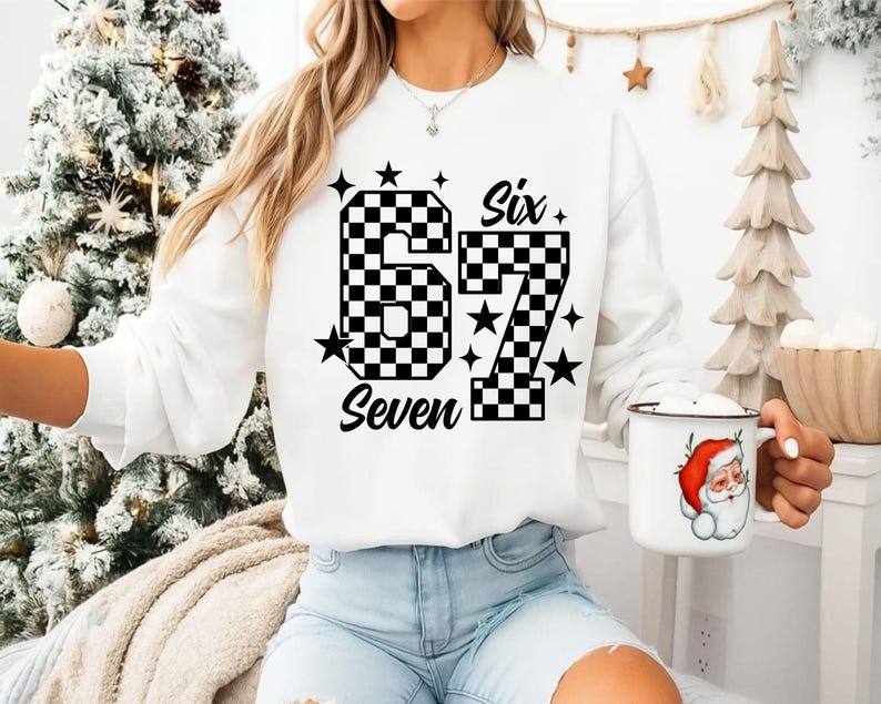 Checkered 67 Svg, 67 Checkered Png, 6 7 Checkered, 67 Cute Svg, Unique 67 Png, Six Seven, Six Seven Clipart, Trendy Svg, Digital Download