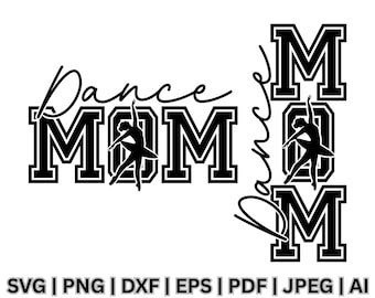 Mãe Dançarina Svg, Mãe Dançarina Varsity Svg, Dia das Mães Svg, Vida de Mãe Svg, Arquivo de Corte para Cricut, Design de Sublimação, Download Instantâneo, Presente para Ela