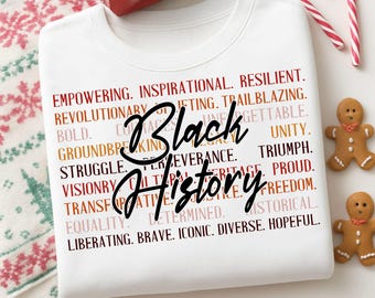 Black History Words Svg Png, Black History Month Svg, Sublimation Design, Women, Black Lives Matter, African American Png, Juneteenth Svg