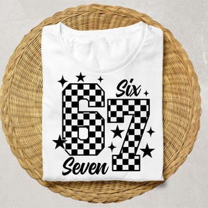 Checkered 67 Svg, 67 Checkered Png, 6 7 Checkered, 67 Cute Svg, Unique 67 Png, Six Seven, Six Seven Clipart, Trendy Svg, Digital Download