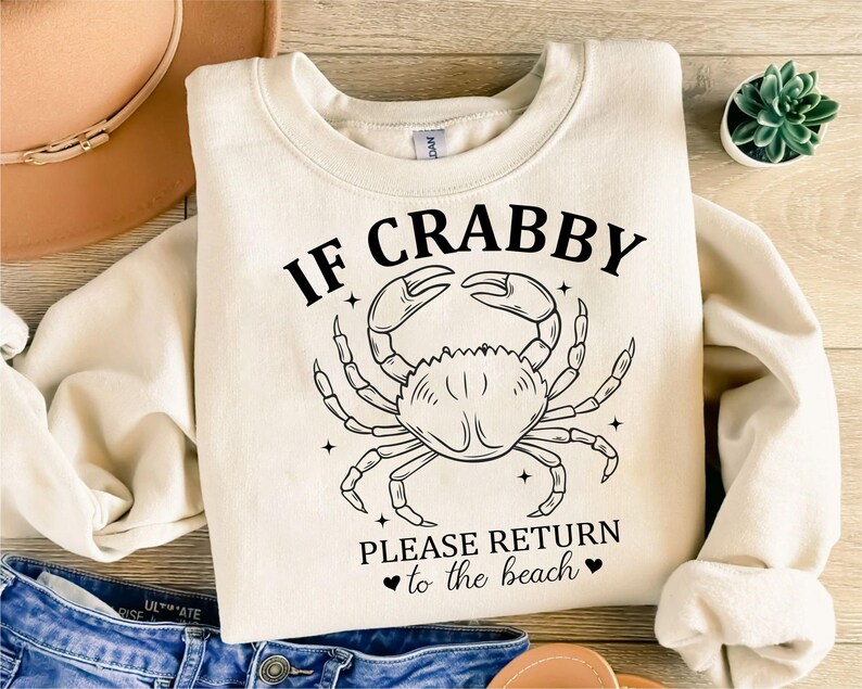 Coastal Svg Png, If Crabby Return To The Beach Svg, Sublimation Design, Coastal Sublimation, Cut File For Cricut, Gift For Her, Digital File