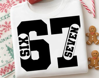 Six Seven Birthday Meme Svg, Six Seven Meme Funny Hands Svg, Funny Generation, 67 Trendy Svg, Sports Gift Shirt, Cut File, Digital Download