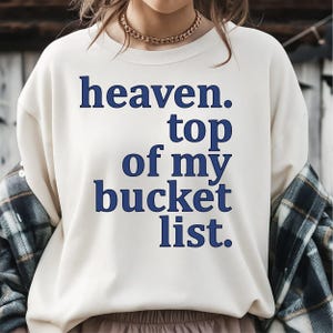 Heaven Top Of My Bucket List Svg Png, Summer Png, Faith Sublimation Design, Trendy Shirts Christian Shirt Png Wwjd, Religious Christian Tee