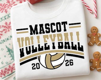 Volleyball Svg Png, Volleyball Mascot Svg, Volleyball Team Template Svg, Team Logo Svg, Volleyball Team Shirt, Personalized, Player Shirt