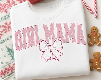 Girl Mama Coquette Bow Svg, Girl Mama Svg, Coquette Bow Girl Mom Svg, moeder van meisjes Svg, moeder Shirt Svg, sublimatie, gesneden bestand voor Cricut