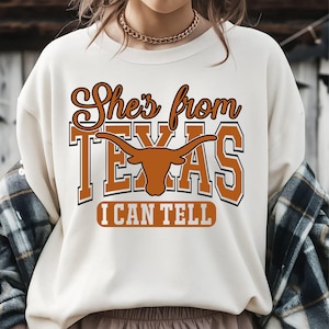 She's From Texas Svg Png, Leopard Print Longhorn, Distressed Western Cowgirl Png, Texas Pride Sublimation, Country Shirt, Digital Download