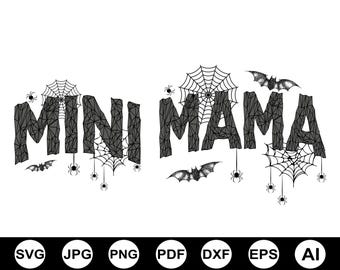 Mama Mini Halloween Svg, Halloween Mom Svg, Spooky Season, Funny Halloween Mama Svg, Gift For Mom Halloween Svg, Mini Halloween,Digital File