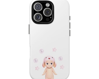 Sonny Angel- Cute Character Phone Case for Dog Lovers, Pet Phone Cover, Cute Animal Case, Gift for Kids, Soft Pink Design, Birthday Present