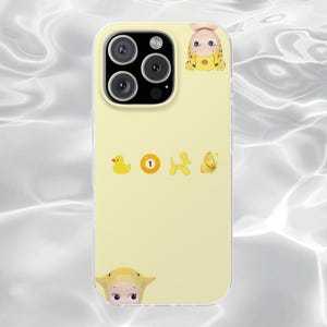 Sonny Angel Phone Case, Cute Aesthetic Yellow Case, Sonny Angel Lovers, for iPhone 16 15 14 13 12 11 Samsung S25 S24 S23 S22 S21 S10