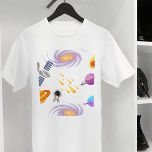 Space Graphic T-Shirt, Galaxy Aesthetic Tee for Space Lovers, Cosmic Design Shirt, Gift for Astronomy Fans, Space Lover Tee