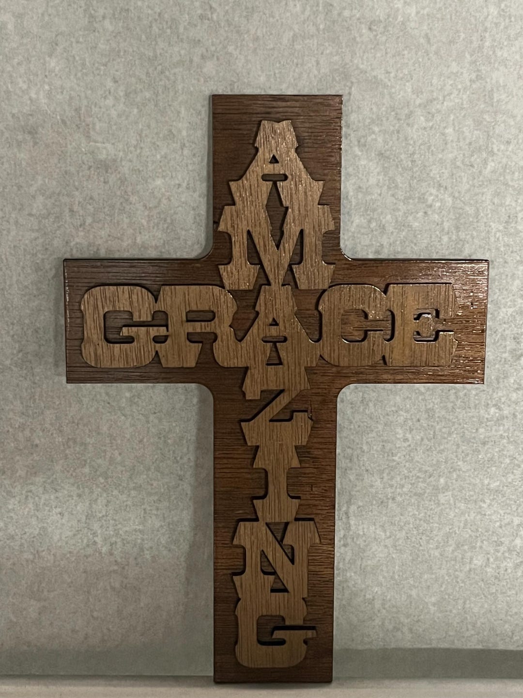 Amazing Grace Wooden Cross Art - Etsy