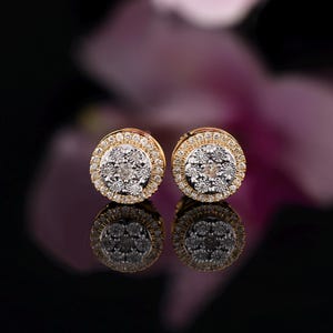 0.28 Carat Round Diamond Stud Earring | 10K Yellow Gold Stud Earring | Fine Jewelry | Anniversary Gift | Pereira Jewelry