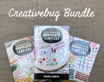 Creativebug Dropcloth Sampler Embroidery  Bundle