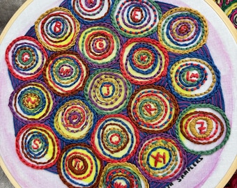 ABC Swirl Embroidery Sampler