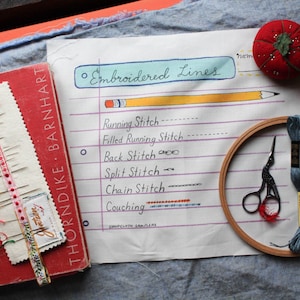 Embroidery Sampler- Penmanship Paper
