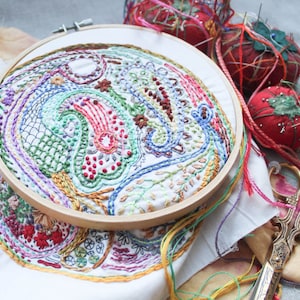 Paisley DIY Embroidery Sampler image 1