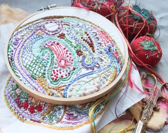 Paisley DIY Embroidery Sampler