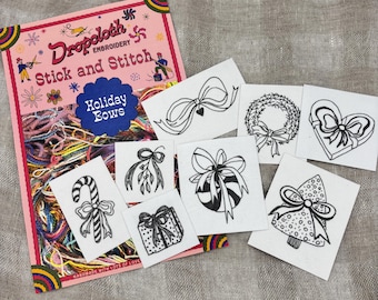 Holiday Bows Stick and Stitch Embroidery Pack