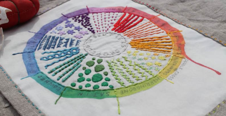 Color Wheel Embroidery Sampler by Dropcloth image 2