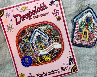 Embroidered Gingerbread House Ornament KIT