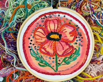 Cosmic Poppy Embroidery Kit