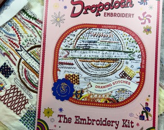Drawing Stitches Embroidery KIT from Dropcloth Samplers
