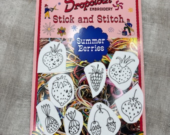 Borduurpakket met stokjes en steken voor de zomerse bessen