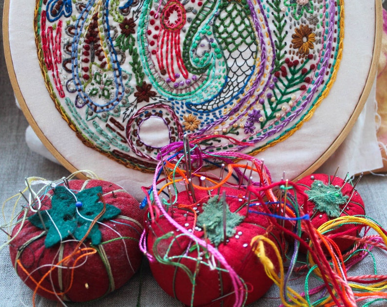 Paisley DIY Embroidery Sampler Etsy