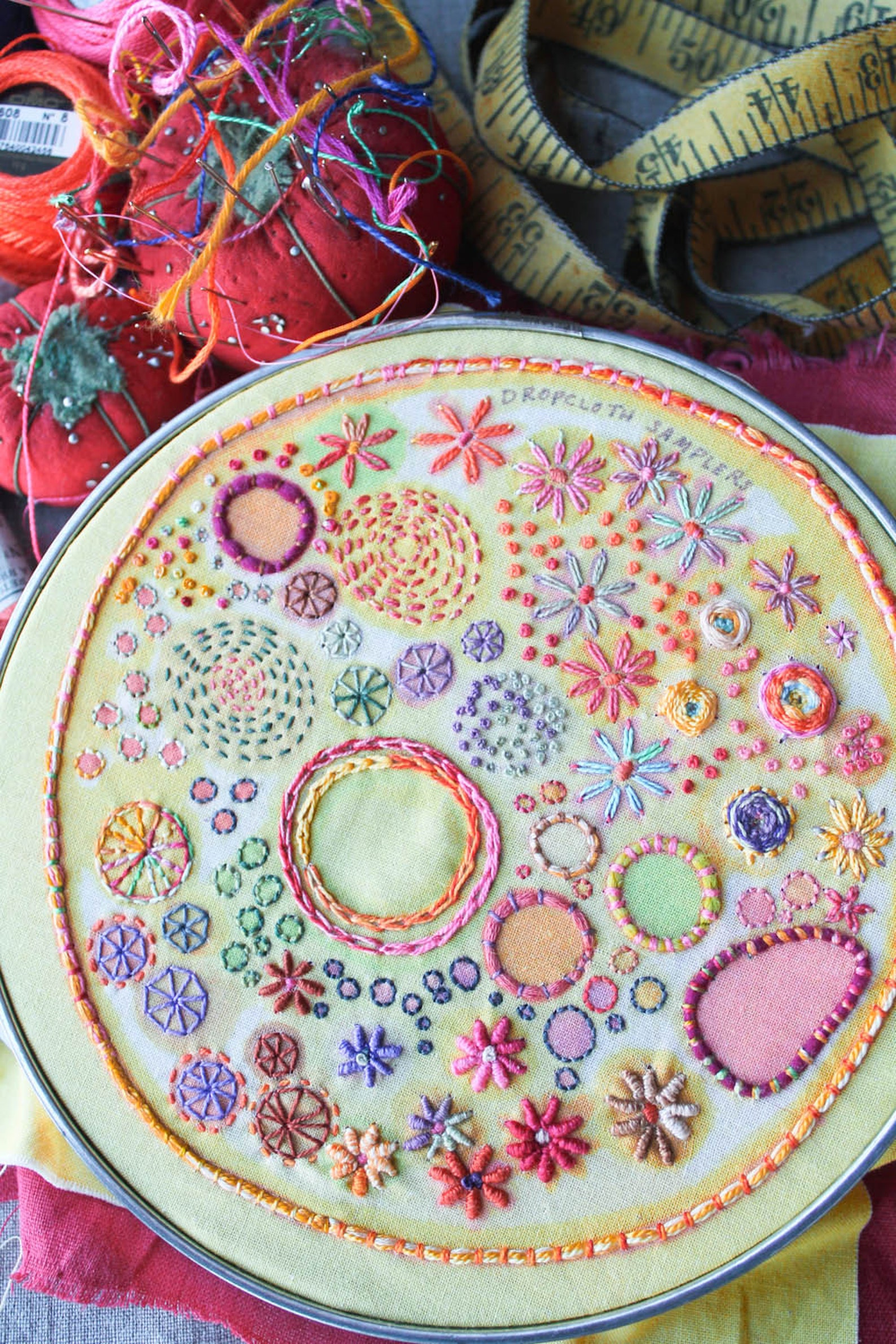 Sunshine Embroidery Sampler Etsy