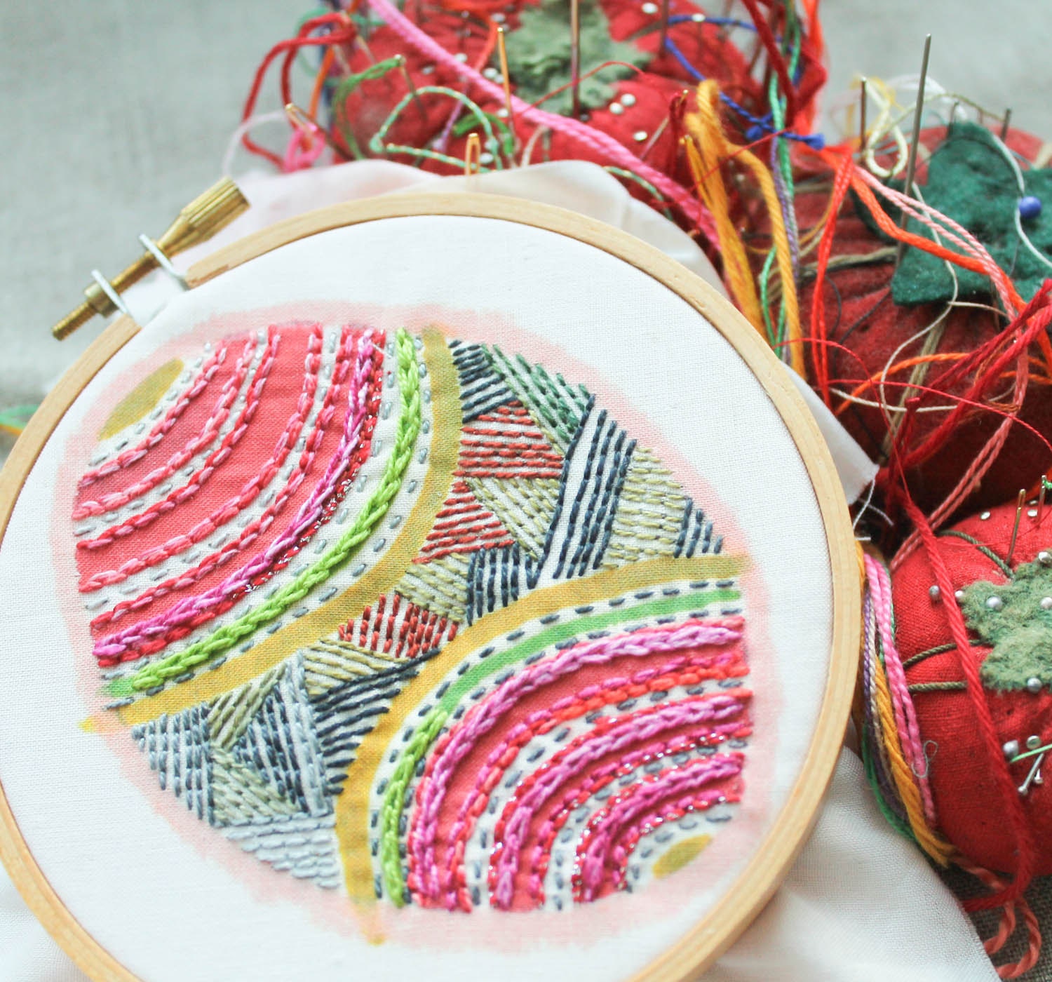 Colorburst Embroidery Single: Pysanka | Etsy