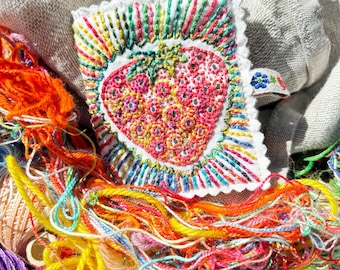 Strawberry Rainbow Needlebook