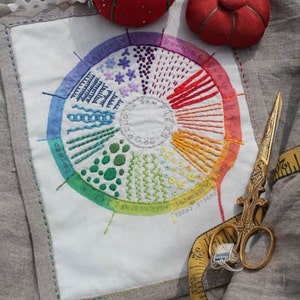 Color Wheel Embroidery Sampler by Dropcloth image 4