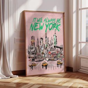 New York Art Print - Trendy College Apartment Decor I Wall Art Poster I City Girl Art I Trendy Aesthetic Room Decor I NYC Collage Poster