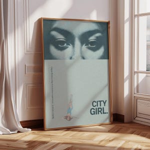 Green City Girl Print - Trendy College Apartment Decor I Wall Art Collage I City Girl Art I Bar Decor I Printable Wall Art