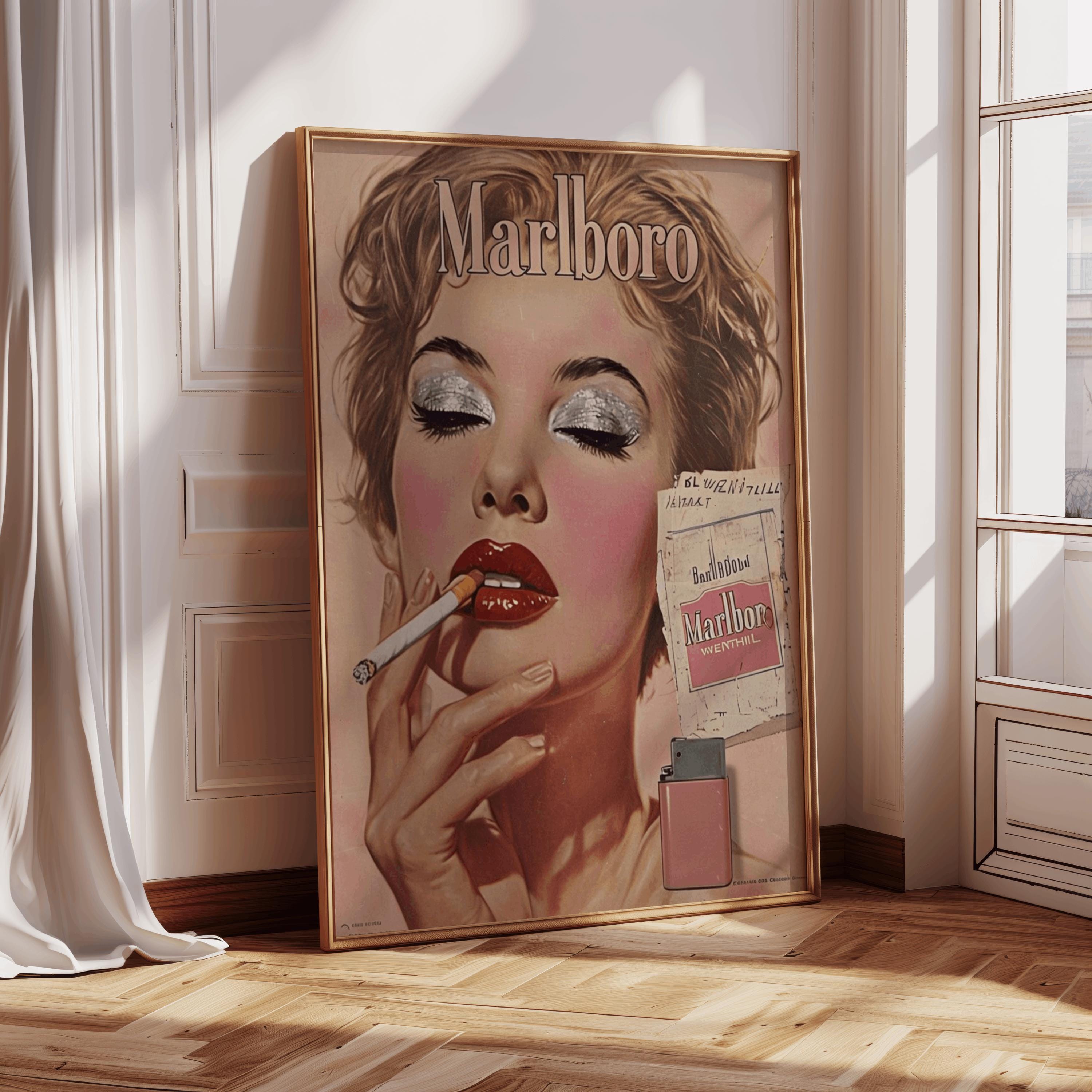 マルボロ　レア　パネル　レトロ Amazon.com: Mepkaidy 1970's Marlboro Cigarettes Ad Retro