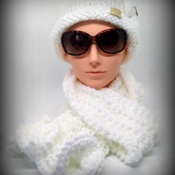 Hand Knitted Scarf Etsy