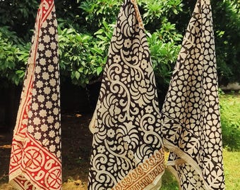 Ensemble bandana en coton, tons chauds lot de 3, coton écologique biologique