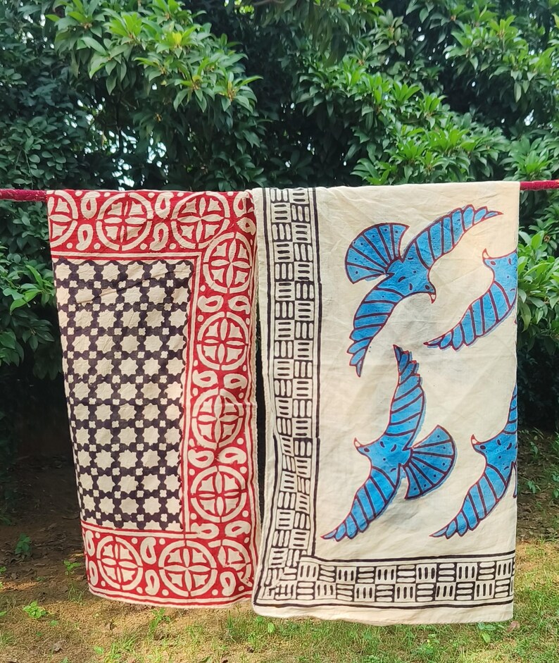 Cotton Bandana Set, Set of 3 Scarves Boho Style 3 Pack, Indian Block Set 3, Eco Cotton Bandanas, Unique Scarf Set Gift