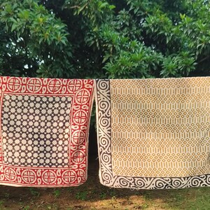 Cotton Bandana Set, Set of 3 Scarves Boho Style 3 Pack, Indian Block Set 3, Eco Cotton Bandanas, Unique Scarf Set Gift