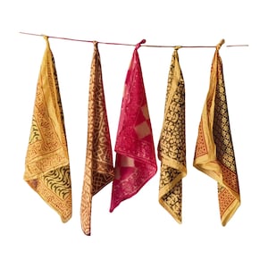 Set of 5 Indian cotton Bandana Scarf,Foulard,Neckerchief,Necktie Face Mask,Hijab,Hand Made Gift for Mom,Dad,Wife,Husband,Gf,Bf