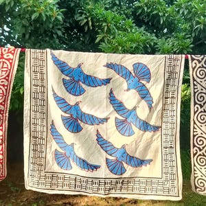 Cotton Bandana Set, Set of 3 Scarves Boho Style 3 Pack, Indian Block Set 3, Eco Cotton Bandanas, Unique Scarf Set Gift