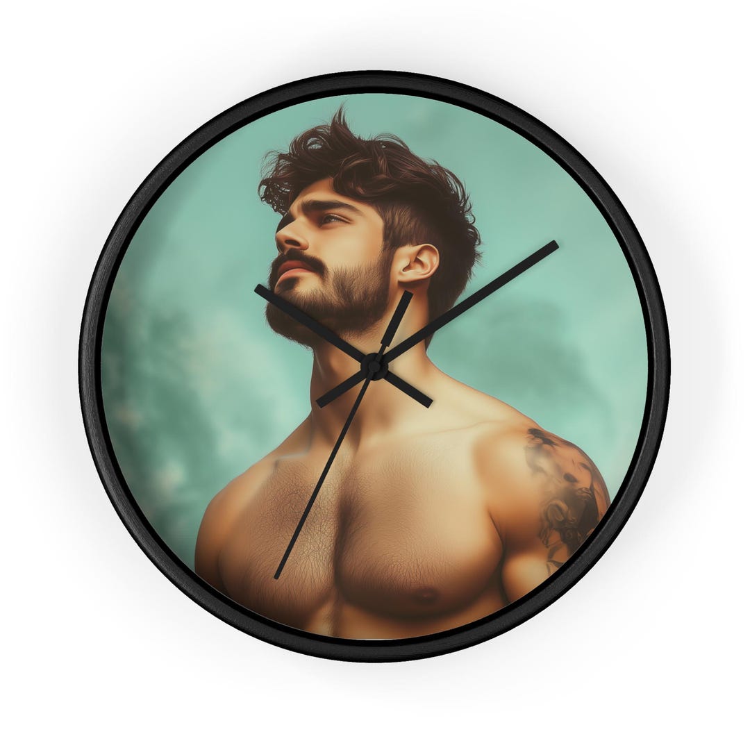 Clock Male Sexy Male Wall Clock, Home Decor, Sexy Men Unique Gift, Gay Man ...