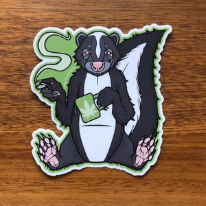 Skunk Sticker 3.5" or 4.25" Recommended Age 18+ Waterproof Vinyl Decal - Stoner Animal Funny Cute - Laptop Water Bottle