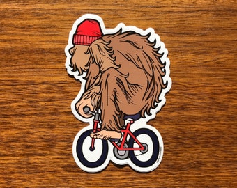 Yeti Bike Sticker - Etsy