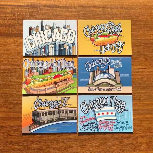 Chicago Postcard Etsy